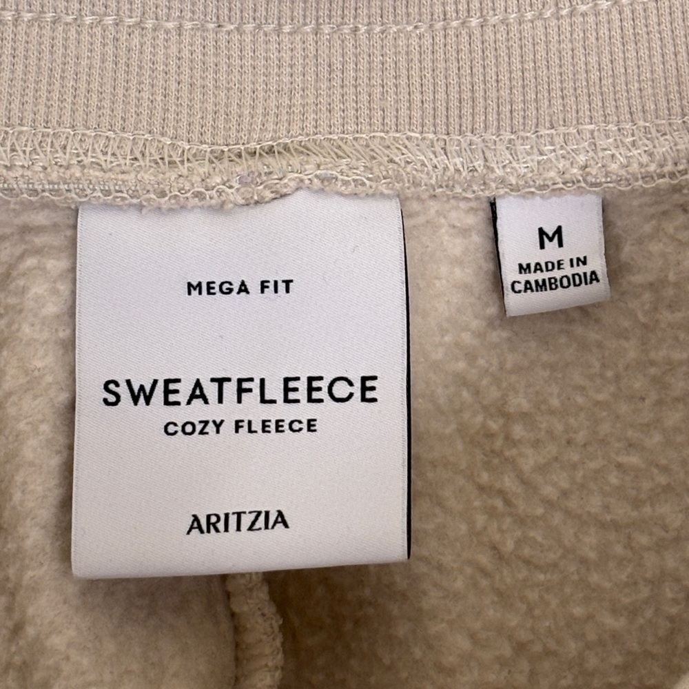 Aritzia Taupe Wide-Leg Track Pants - Picture 4 of 13
